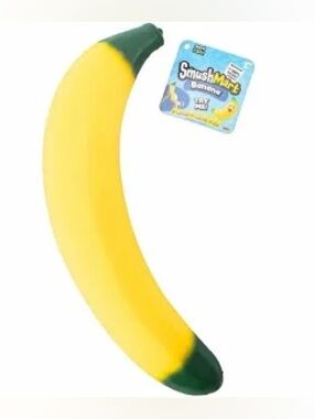 NWT Viral Crazy fun Smush Mart banana Squish toy fidget
